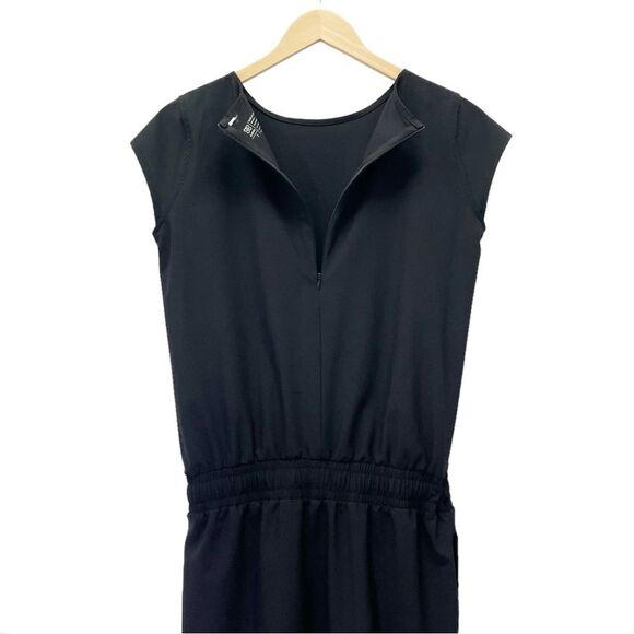 Albion Fit Going Places Cap Sleeve Athleisure Dress in Black Size ST Small Tall - Picture 7 of 14